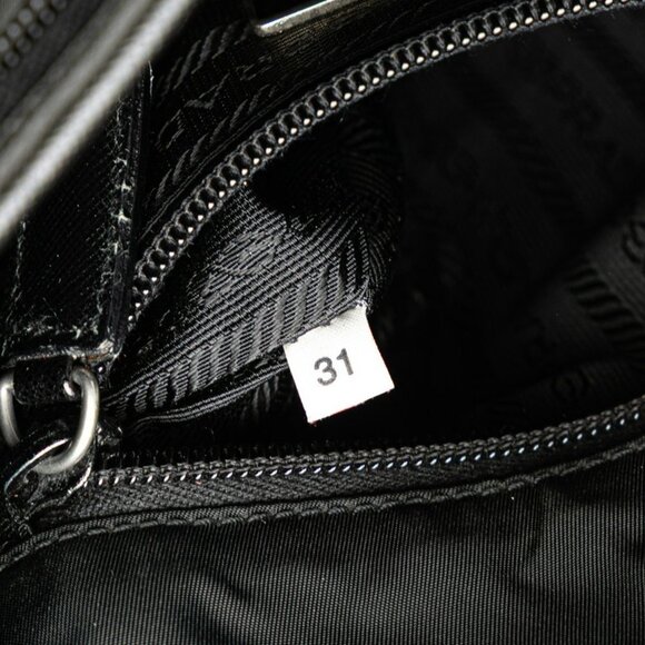 PRADA Black Leather Messenger Shoulder Bag - Picture 10 of 12